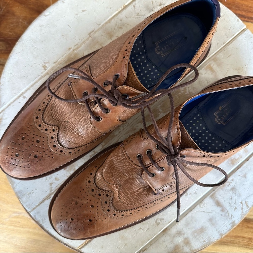 Ted Baker Cassiuss 3 Leather Wingtip Oxfords